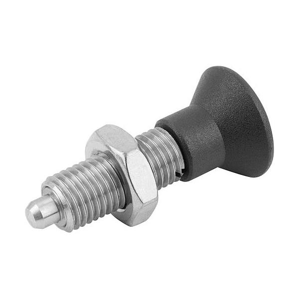 Kipp Indexing Plungers without collar, Style H, inch K0343.12410A7 Zoro